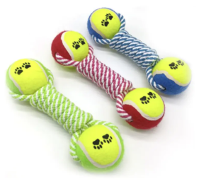 Ventajas dobles de la versatilidad del juguete del perro casero del tenis de la cuerda de algodón de la bola